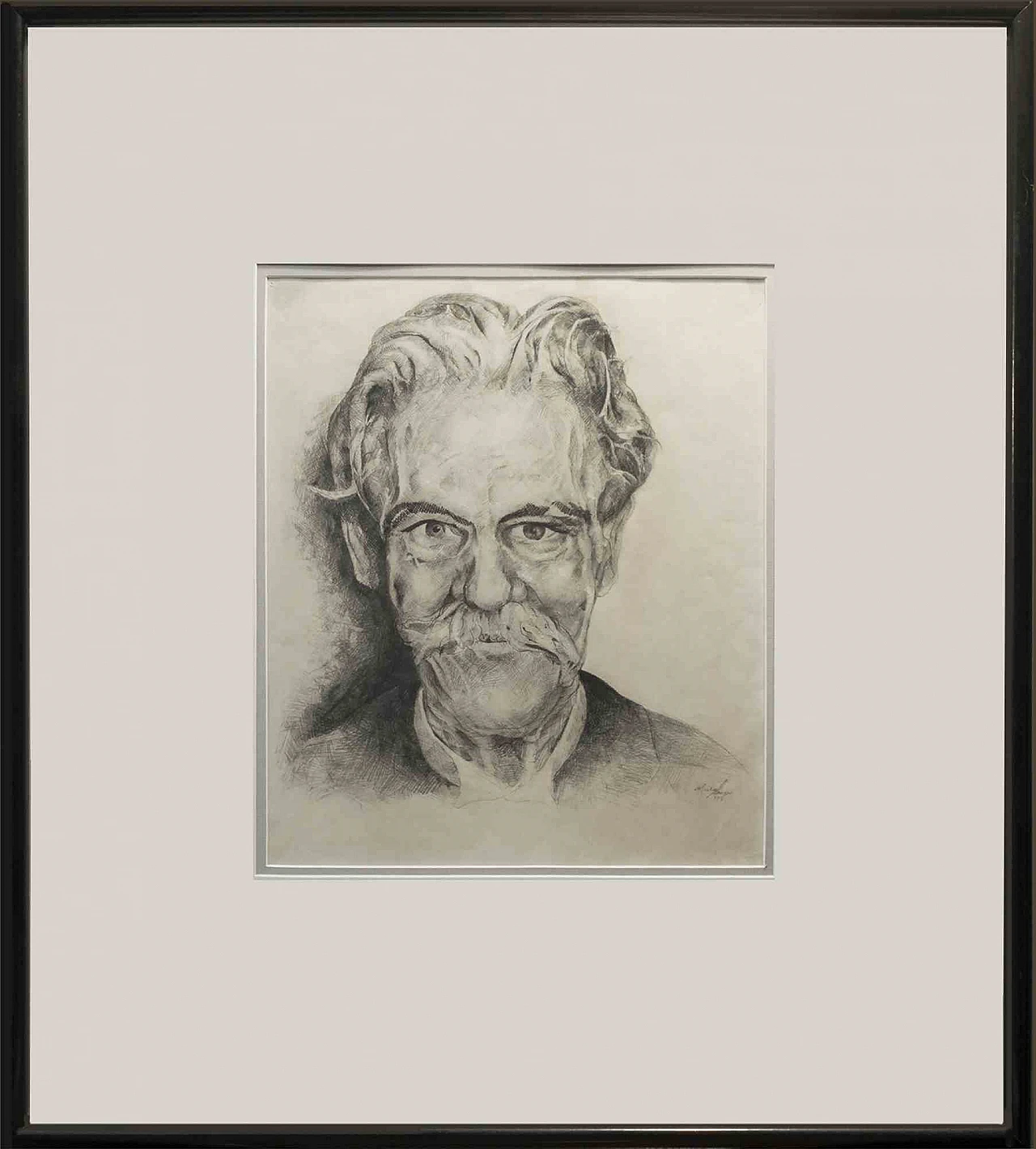 Michael Burgess, Ritratto di Albert Schweitzer, disegno 1960-1979 1