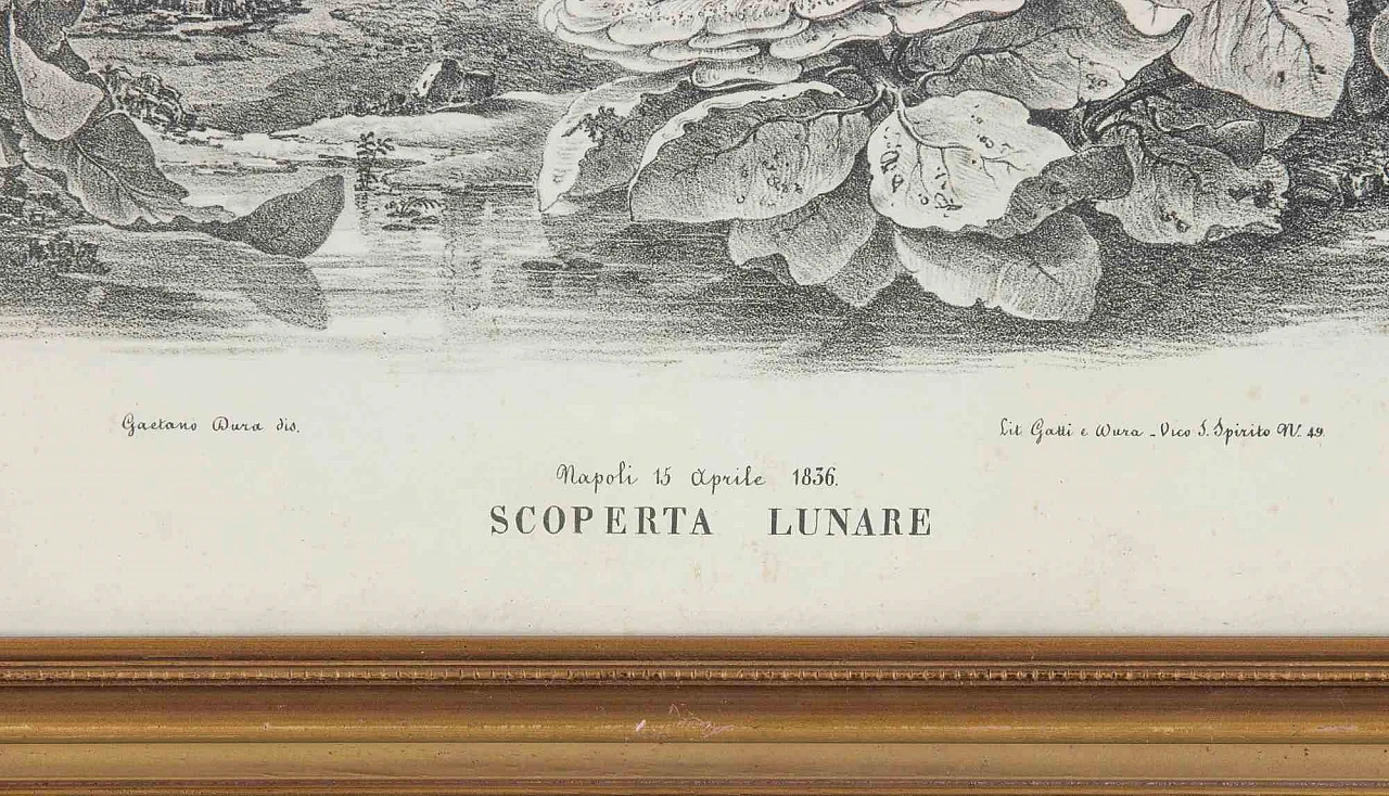 Gaetano Dura, Scoperta lunare, Litografia '800 3