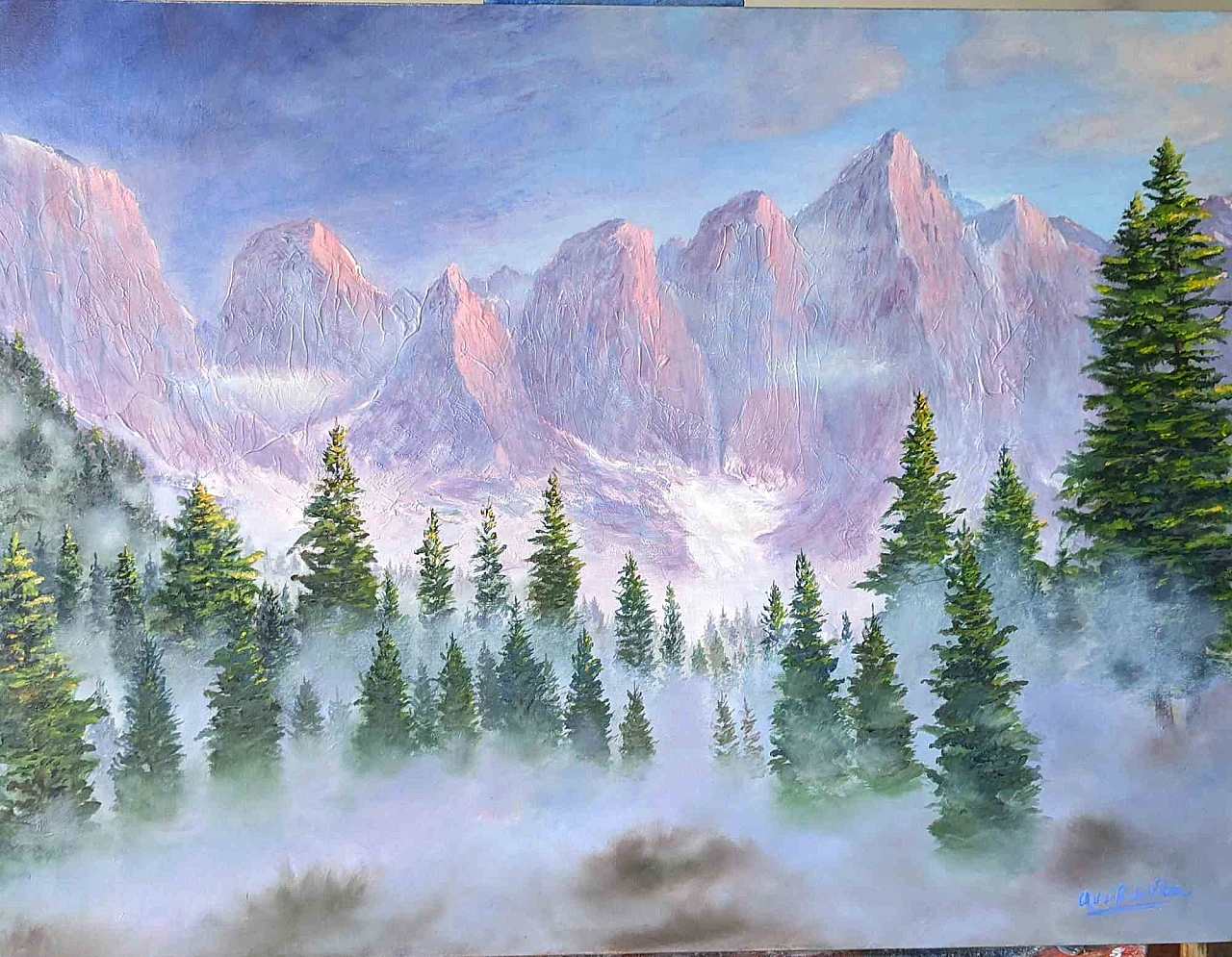 Adriano Bernetti da Vila, Il tocco del sole, olio su tela Anni 2000 2