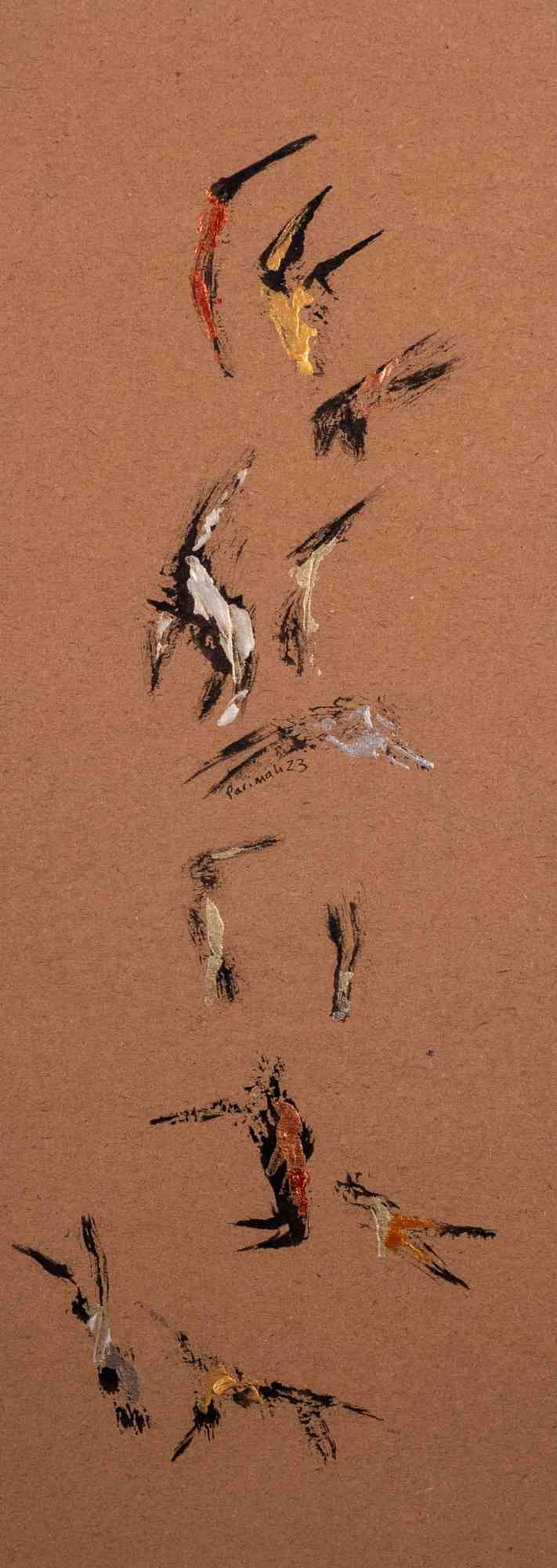 Parimah Avani, Coral Carol of Freedom, Drawing-Ink Acrylic 2000s 3