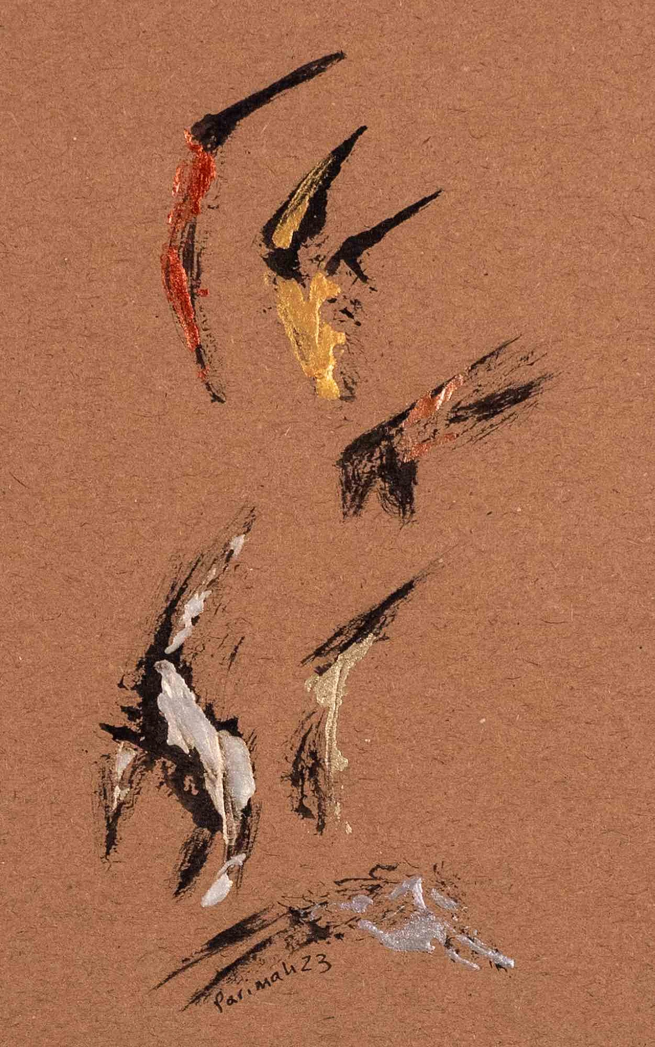 Parimah Avani, Coral Carol of Freedom, Drawing-Ink Acrylic 2000s 4