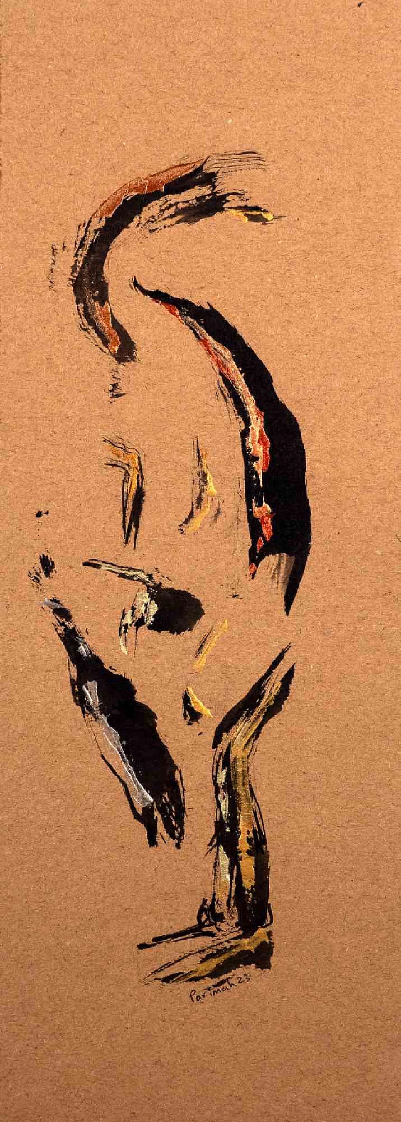 Parimah Avani, Coral Song of Freedom, Drawing-Ink Acrylic 2000s 1