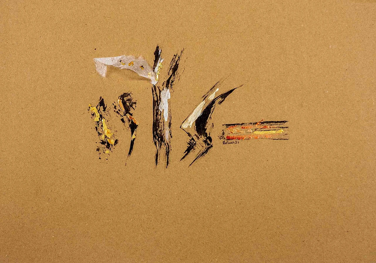 Parimah Avani, Mantello invisibile della libertà, Acrilico con inchiostro da disegno Anni 2000 1