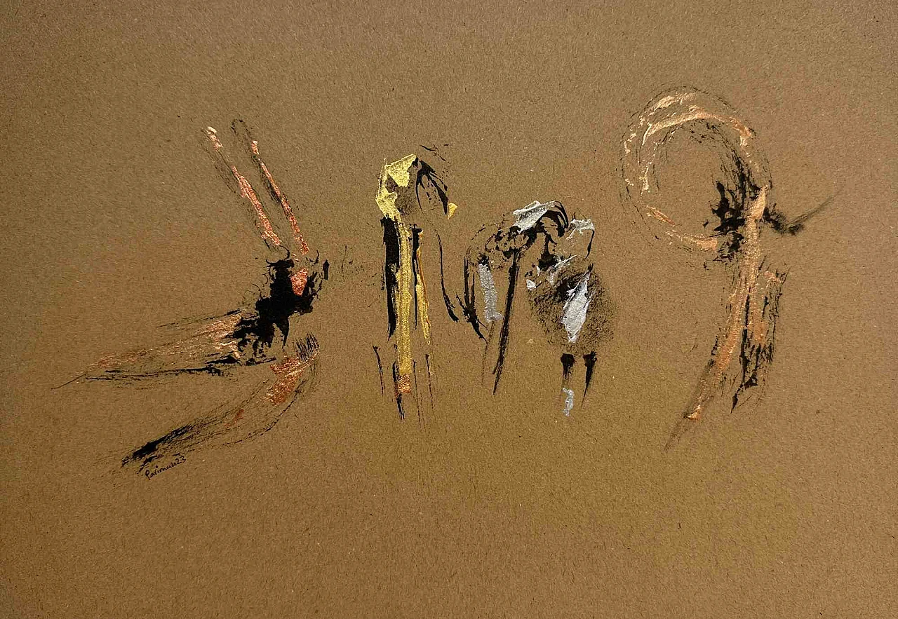 Parimah Avani, The Song of Fire and Freedom, Drawing-Ink Acrylic 2000s 1