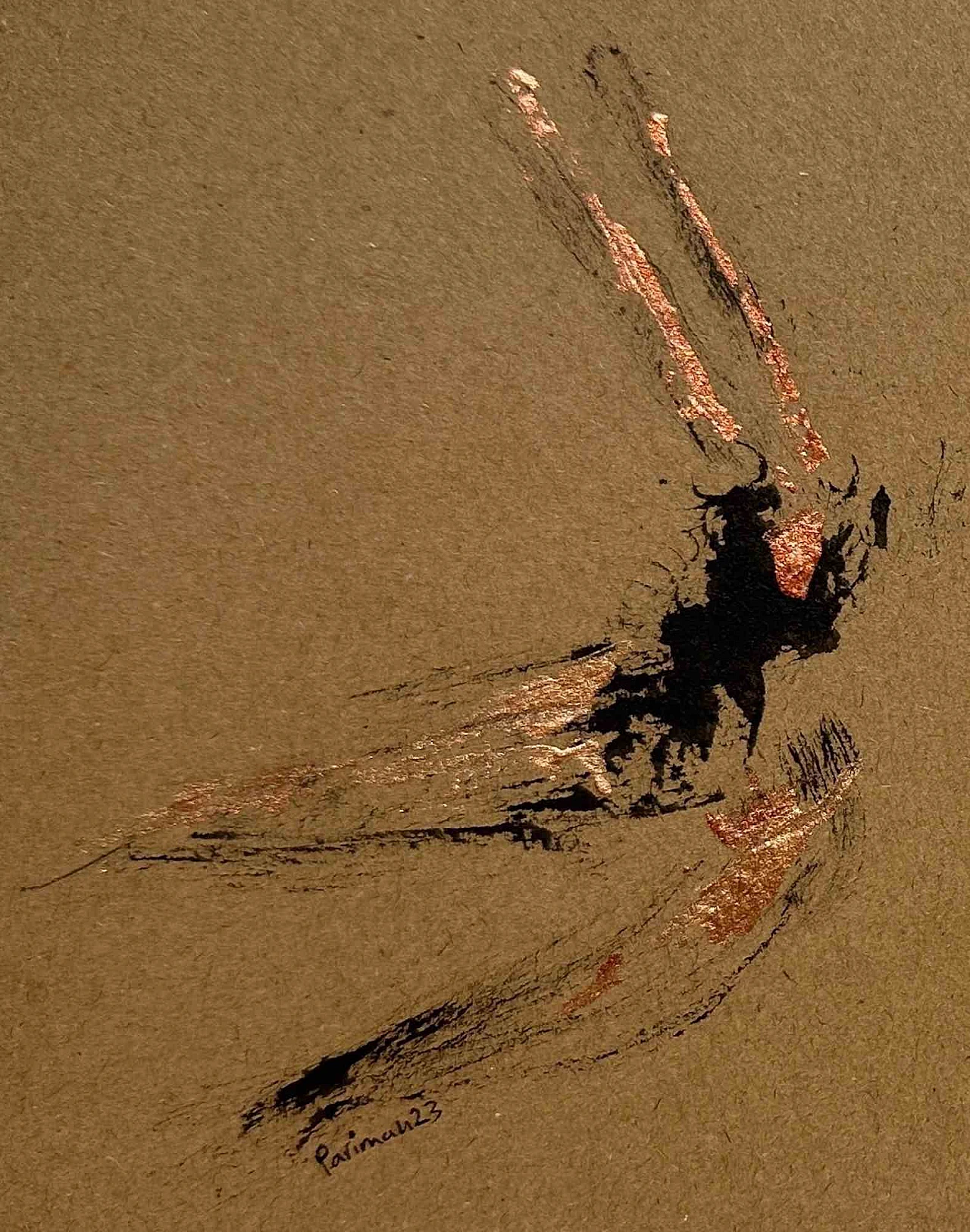 Parimah Avani, The Song of Fire and Freedom, Drawing-Ink Acrylic 2000s 5