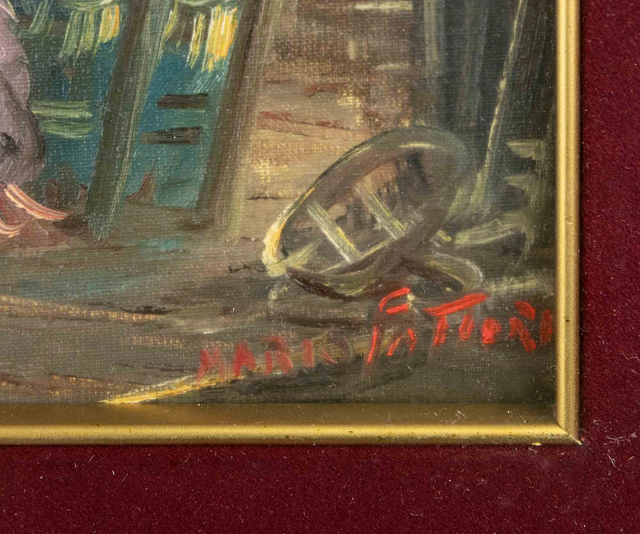 Mario Fattori, Interno della casa, Olio su tela 1960-1979 3