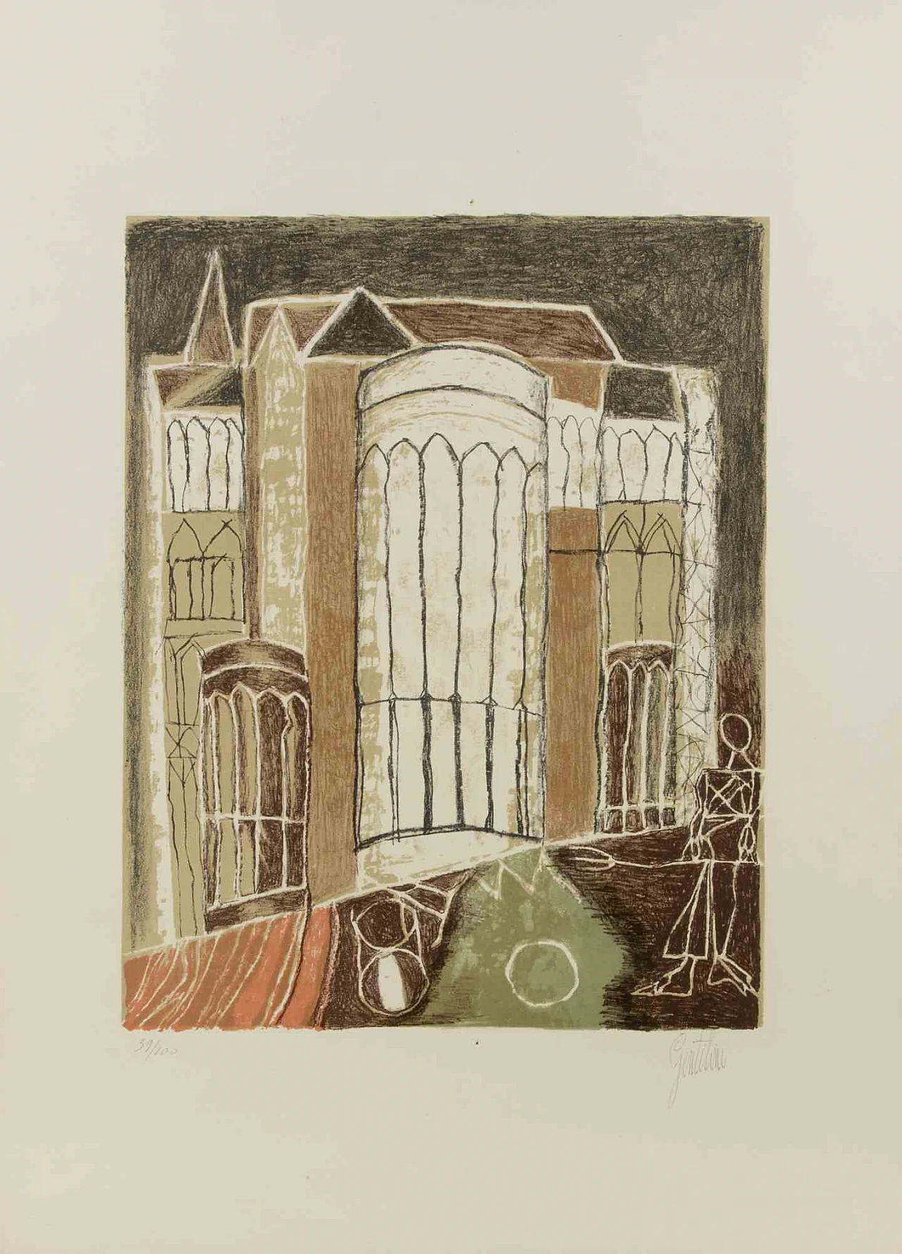 Franco Gentilini, Architectures, Lithograph 2000s 1