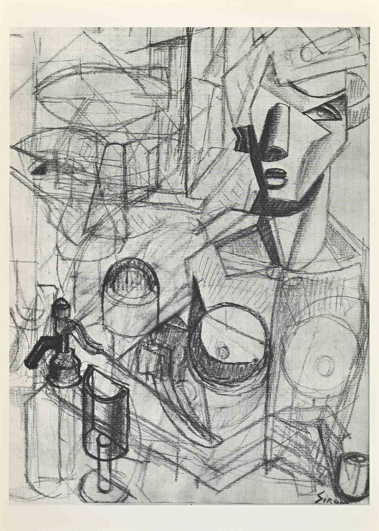 Mario Sironi, Woman at the Bar, Photolithograph 2000s 1