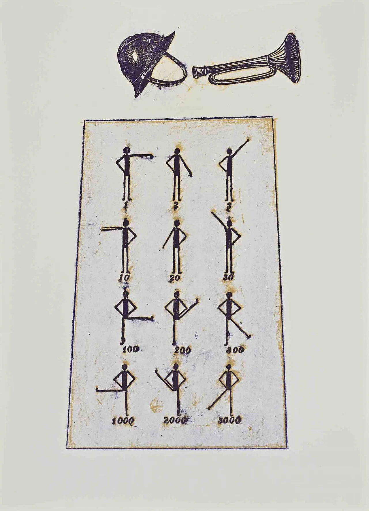 Max Ernst, La ballata dei soldati, litografia 1960-1979 1