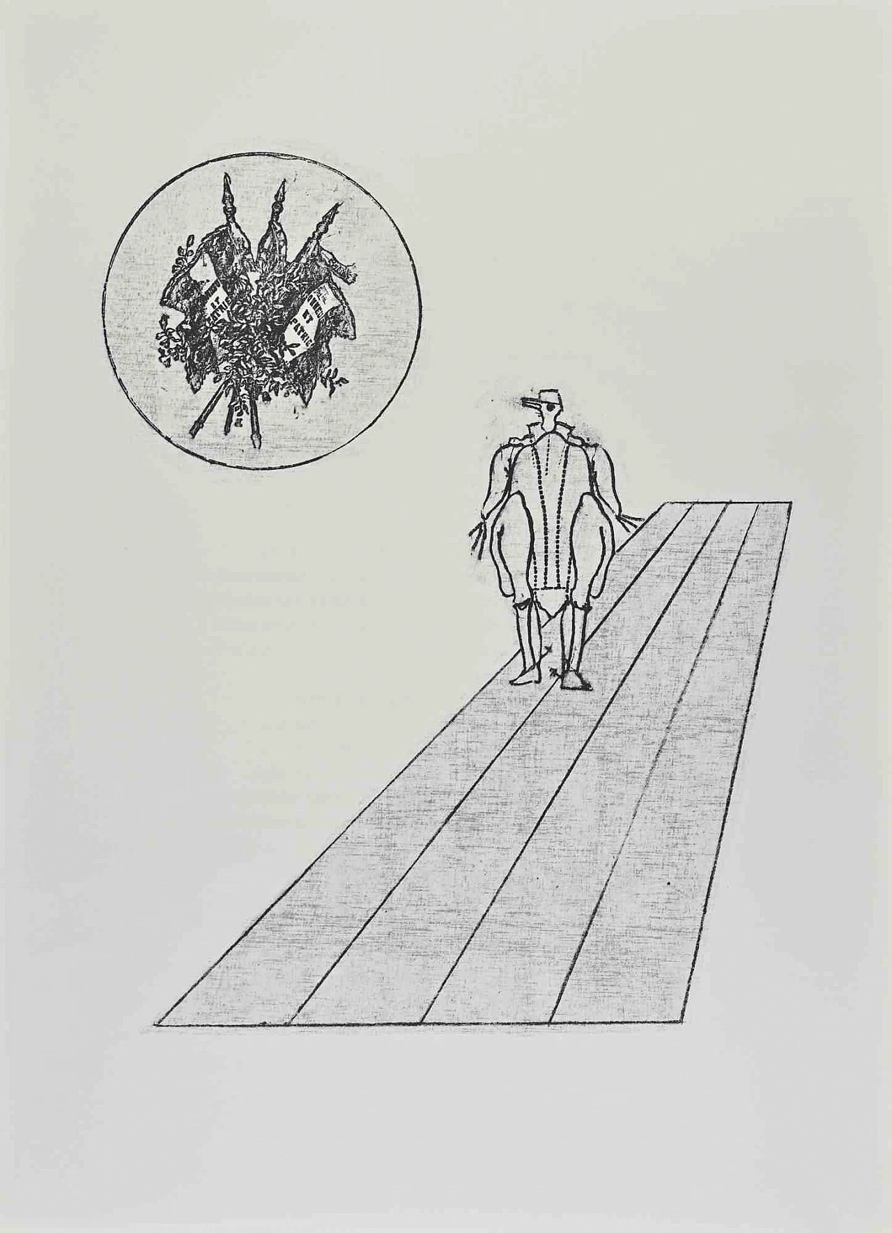 Max Ernst, La ballata del soldato, litografia 1960-1979 1