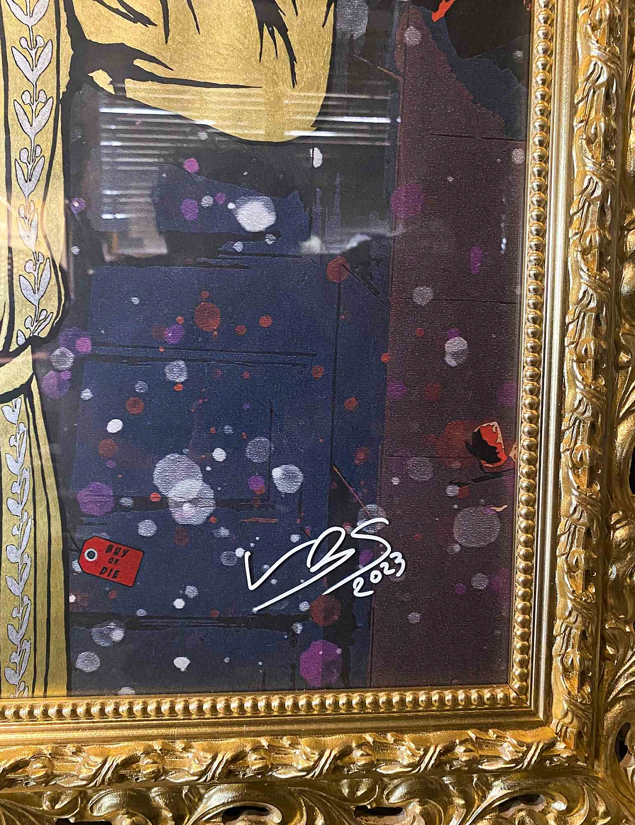 Bruno Salvatore Latella, Caduta di Adamo, Pittura a olio Giclée con stampa digitale Anni 2000 3