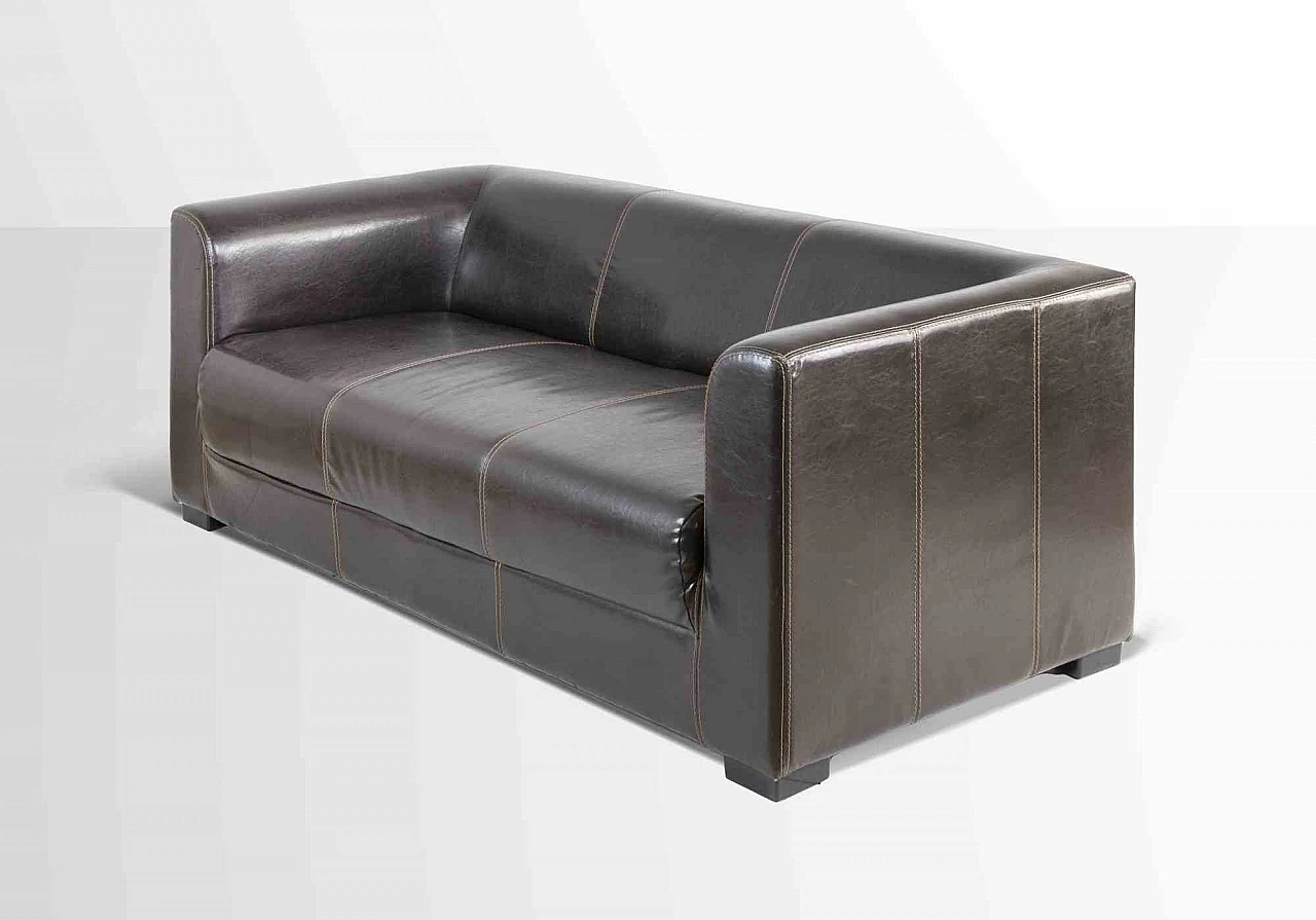 Artist XX century, Leather Sofa 1960s-1970s 1