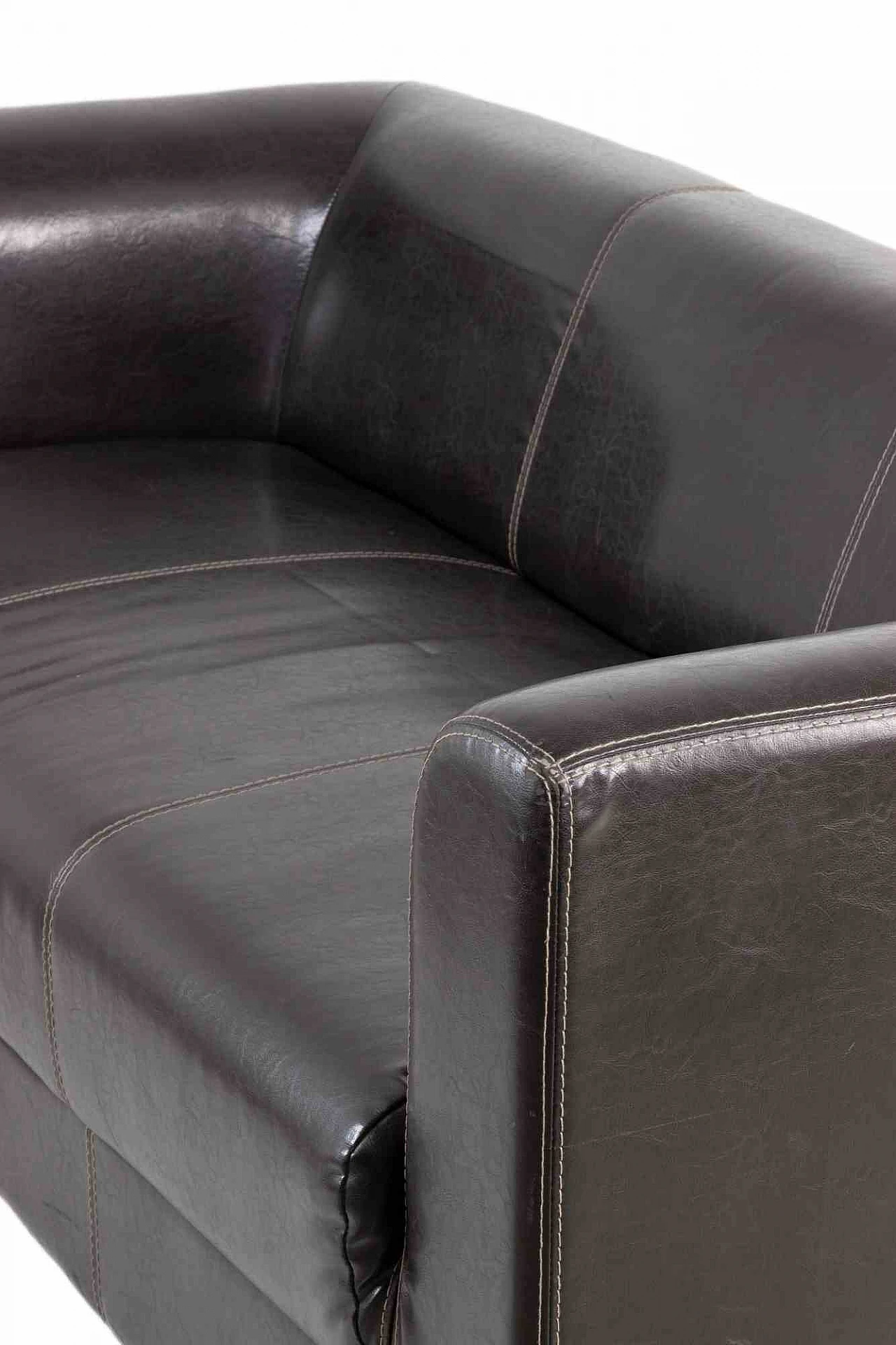 Artist XX century, Leather Sofa 1960s-1970s 6