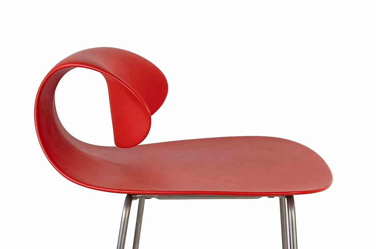 Sawaya & Moroni, Set of 7 Red Maxima Benches by William Sawaya & Paolo Moroni 1980s-1990s 4