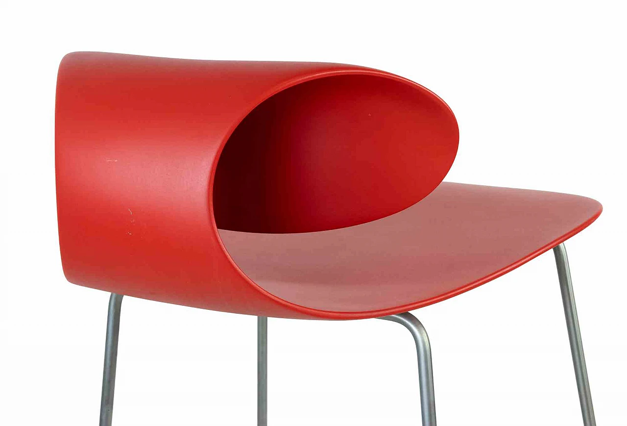 Sawaya & Moroni, Set of 7 Red Maxima Benches by William Sawaya & Paolo Moroni 1980s-1990s 5