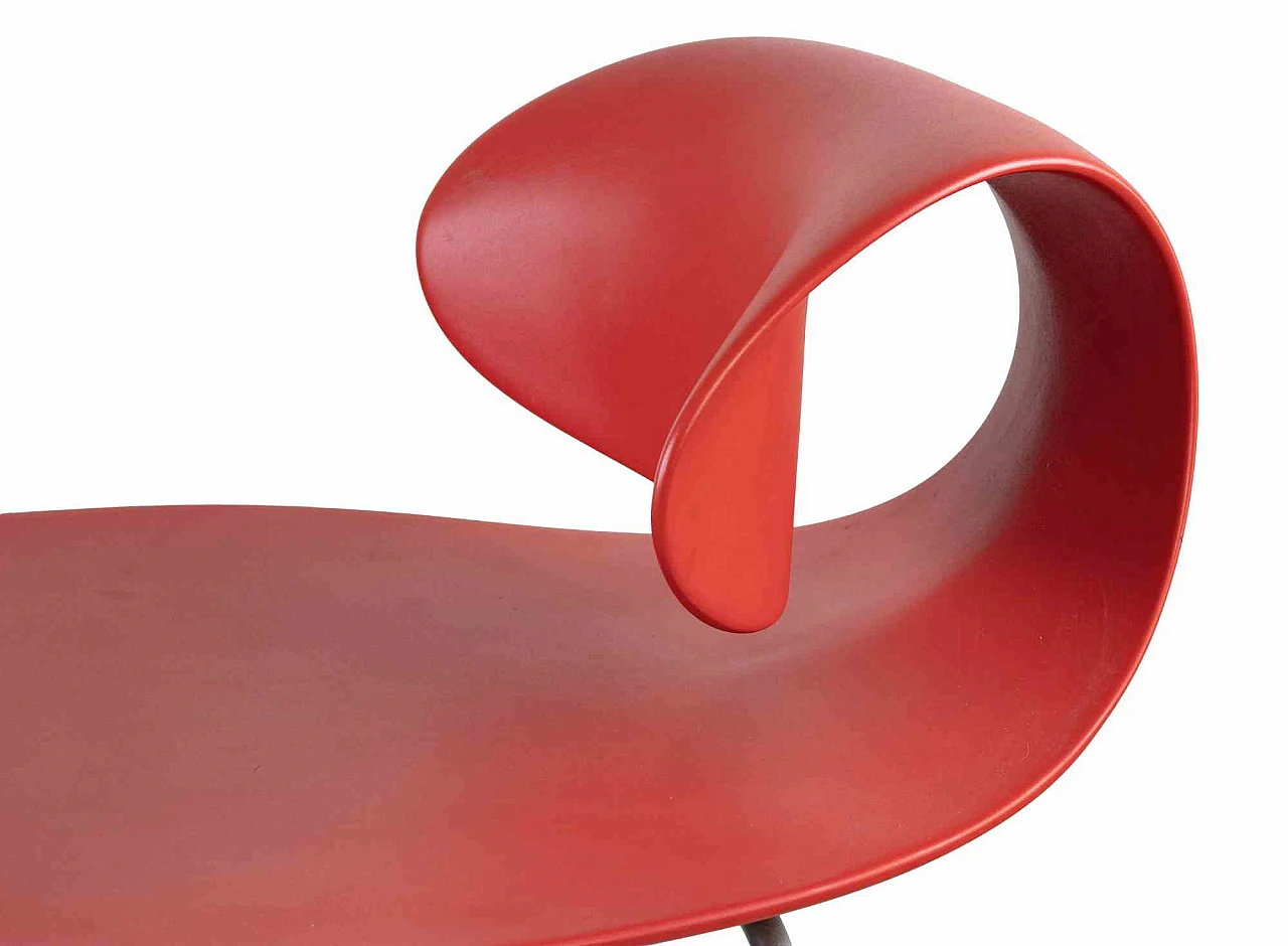 Sawaya & Moroni, Set of 7 Red Maxima Benches by William Sawaya & Paolo Moroni 1980s-1990s 7