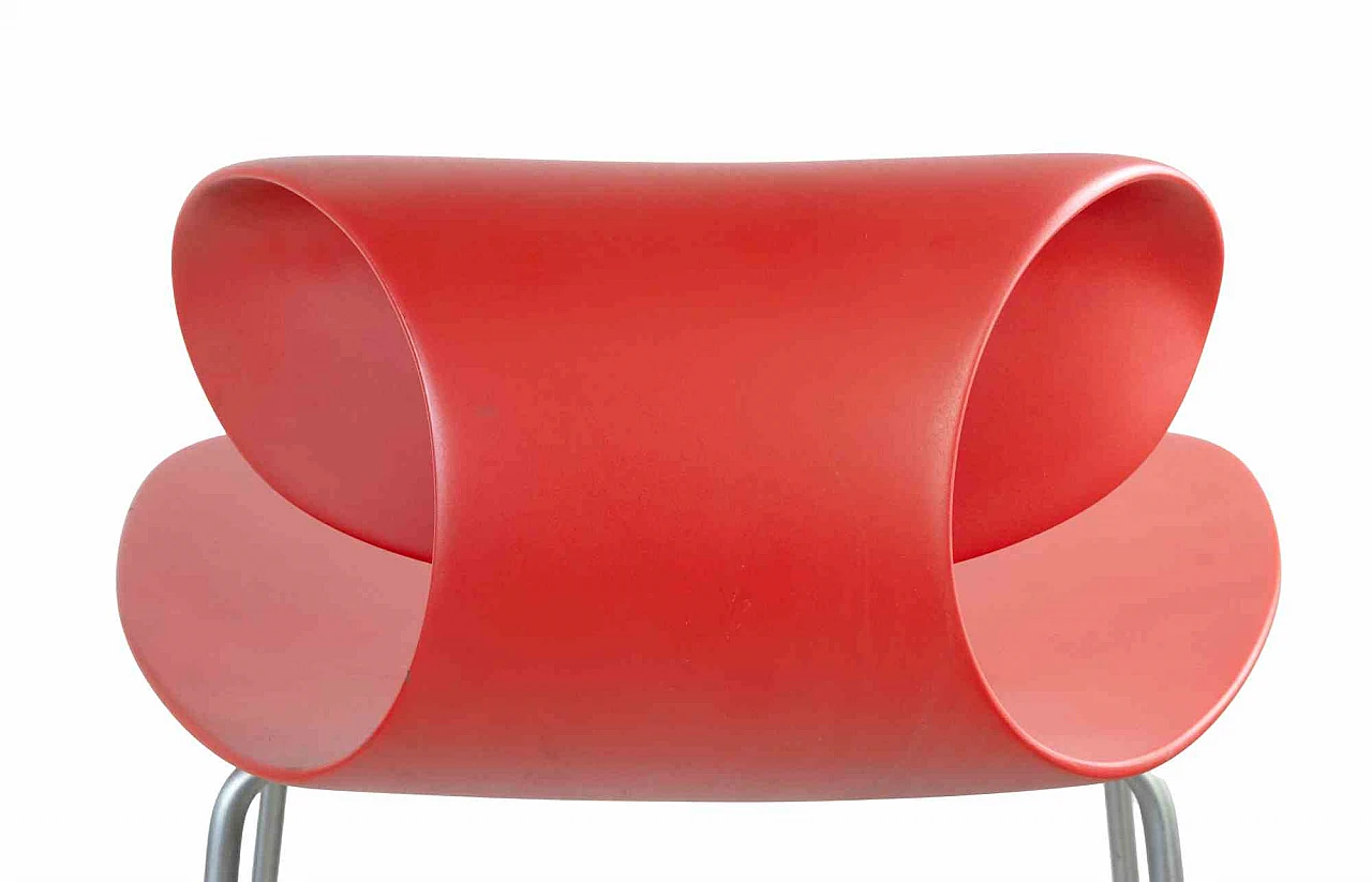 Sawaya & Moroni, Set of 7 Red Maxima Benches by William Sawaya & Paolo Moroni 1980s-1990s 10