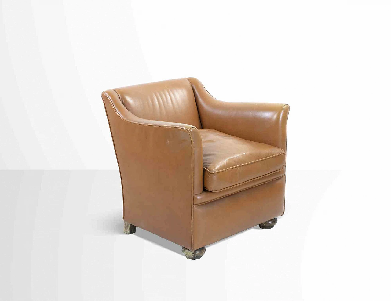 Artista del XX secolo, Poltrona vintage in pelle Anni 2000 3