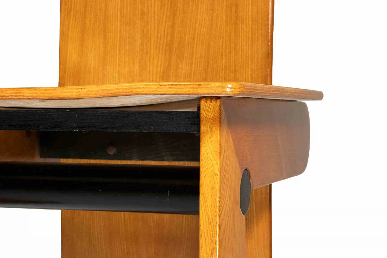 Carlo Scarpa, Pair of Wooden Chairs 1960s-1970s 4