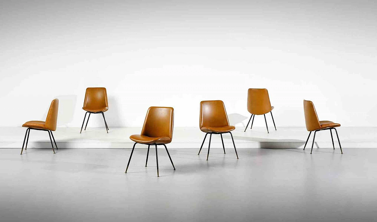 Gastone Rinaldi, Set di sei sedie Du2 1960-1979 1