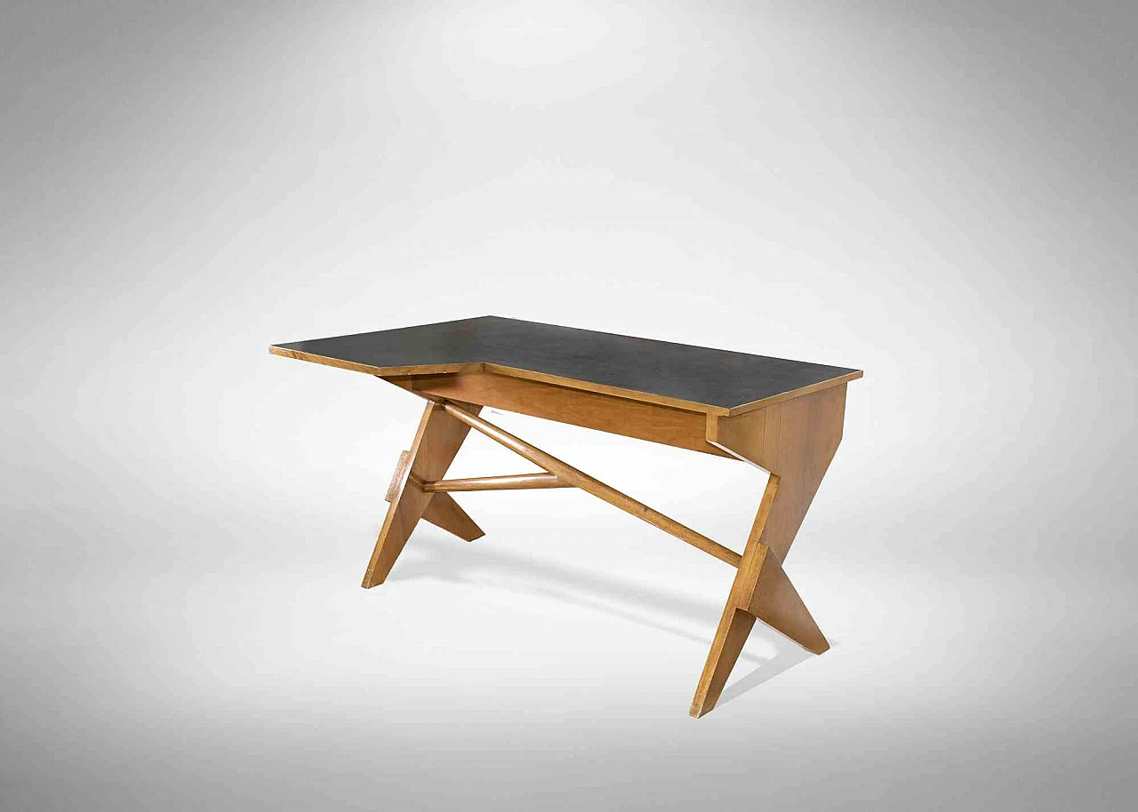 Vintage writing desk in Gio Ponti style, 1940s-1950s 4