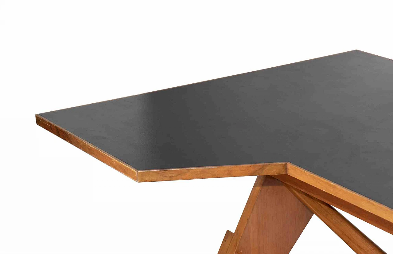 Vintage writing desk in Gio Ponti style, 1940s-1950s 6