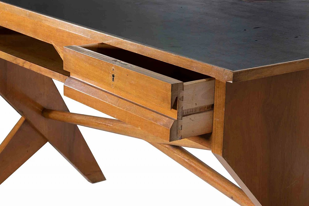 Vintage writing desk in Gio Ponti style, 1940s-1950s 8