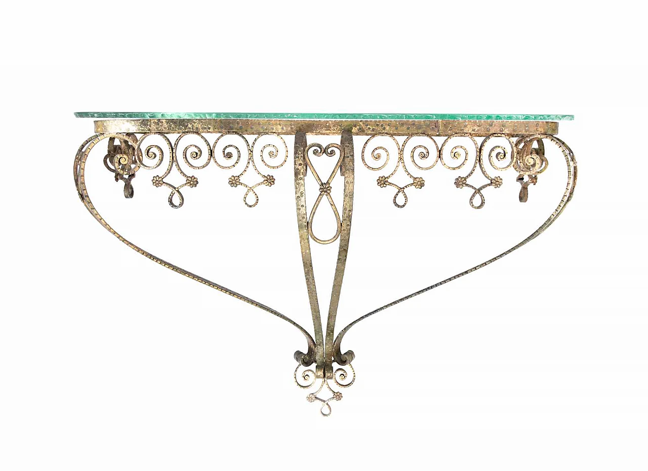 n.a., Vintage Walle Mirror and Consolle 1940s-1950s 6