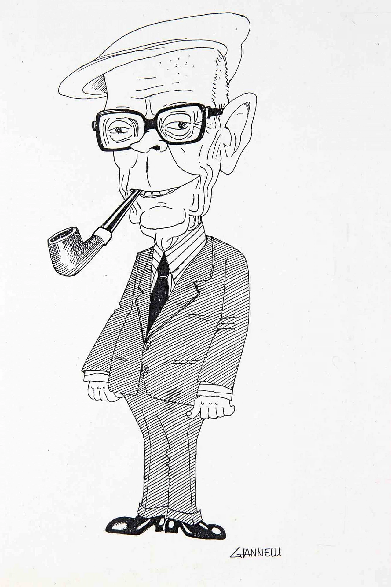 Emilio Giannelli, Caricatura di Sandro Pertini, Disegno Anni 2000 1