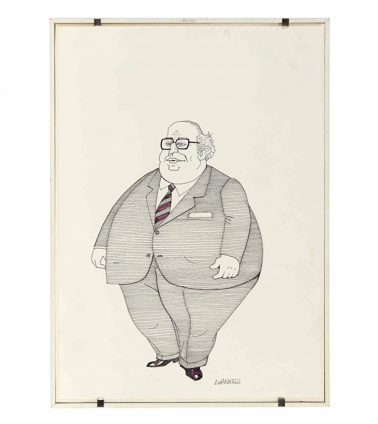 Emilio Giannelli, Caricatura di Giovanni Spadolini, Disegno Anni 2000 3