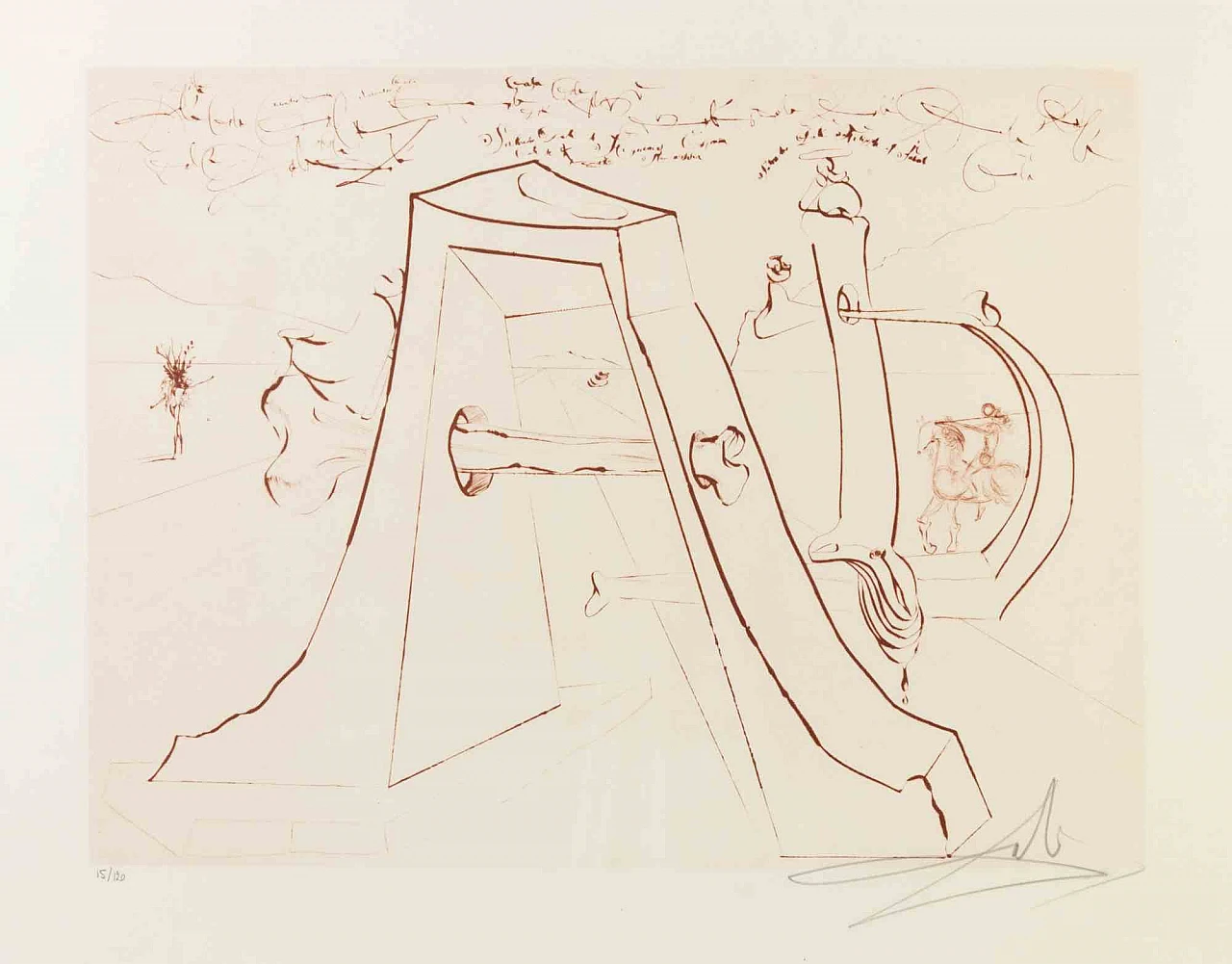 Salvador Dalì, Homage to Durer, Lithograph 1980s-1990s 1