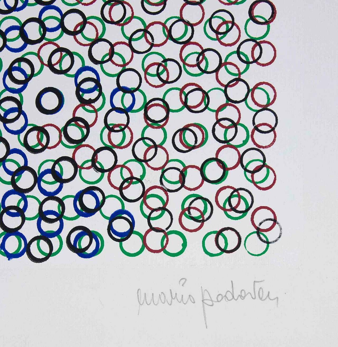 Mario Padovan, Parallel Roads, Lithograph 1960s-1970s 2