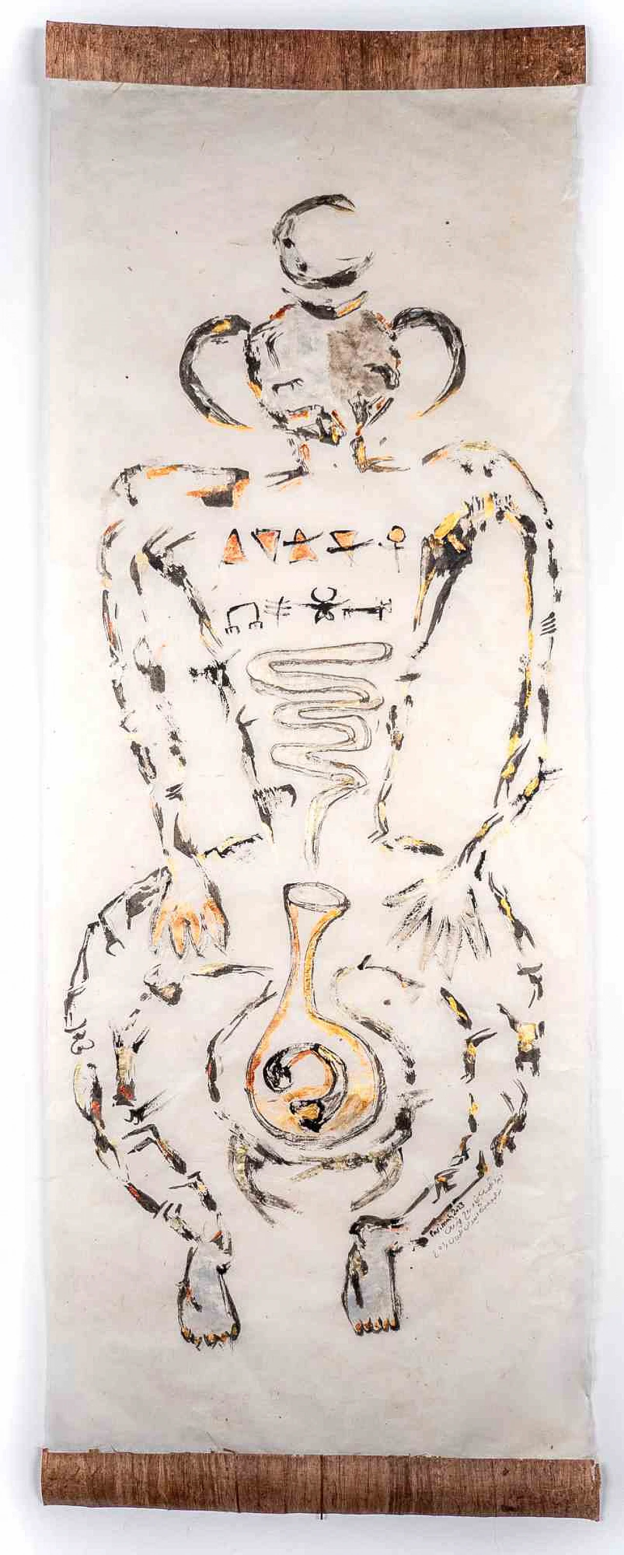 Parimah Avani, divinità dei vapori delle vie, disegno acrilico con inchiostro 1