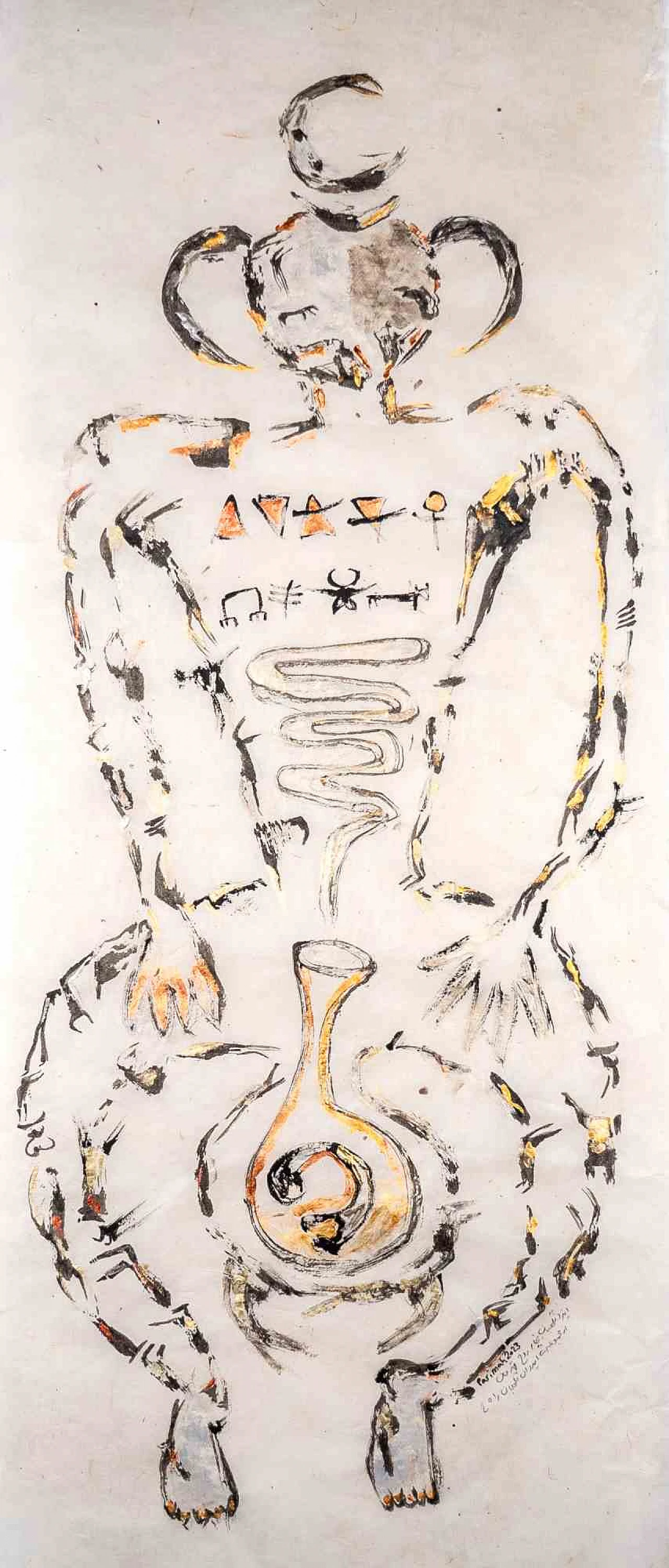 Parimah Avani, divinità dei vapori delle vie, disegno acrilico con inchiostro 2