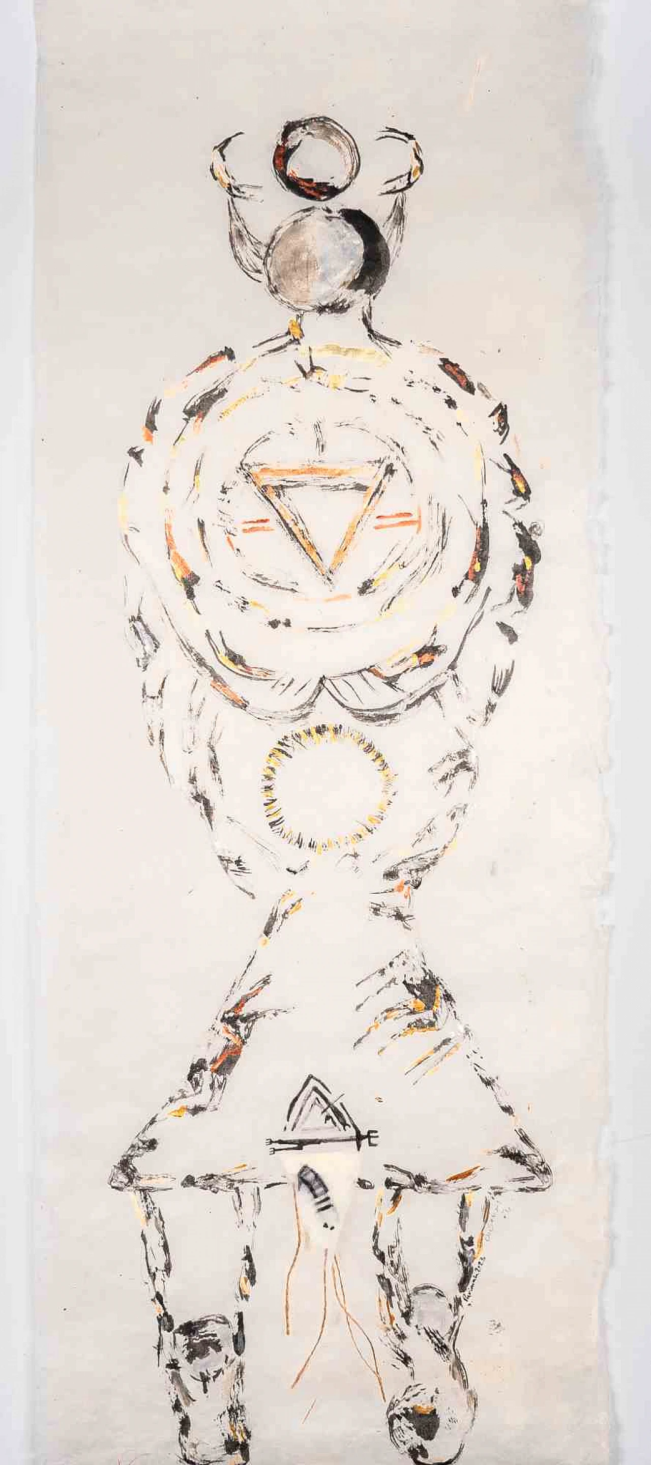 Parimah Avani, Dea della Luna Piena, Luce delle Vie, Acrilico con inchiostro da disegno Anni 2000 2