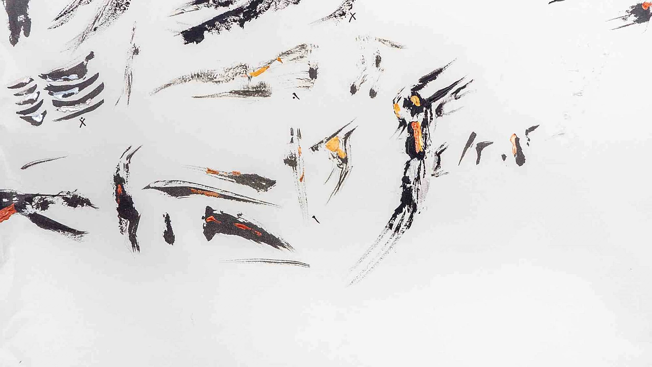 Parimah Avani, Cielo, Futuro, dalla serie di "Passato, Ora, Futuro", disegno con inchiostro acrilico Anni 2000 6