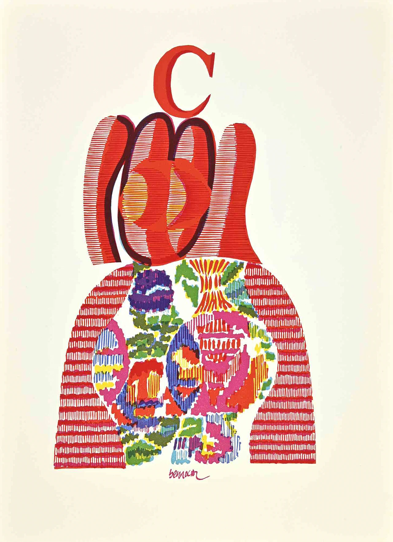 Miguel Berrocal, C come Cristina, Linoleografia 1960-1979 1