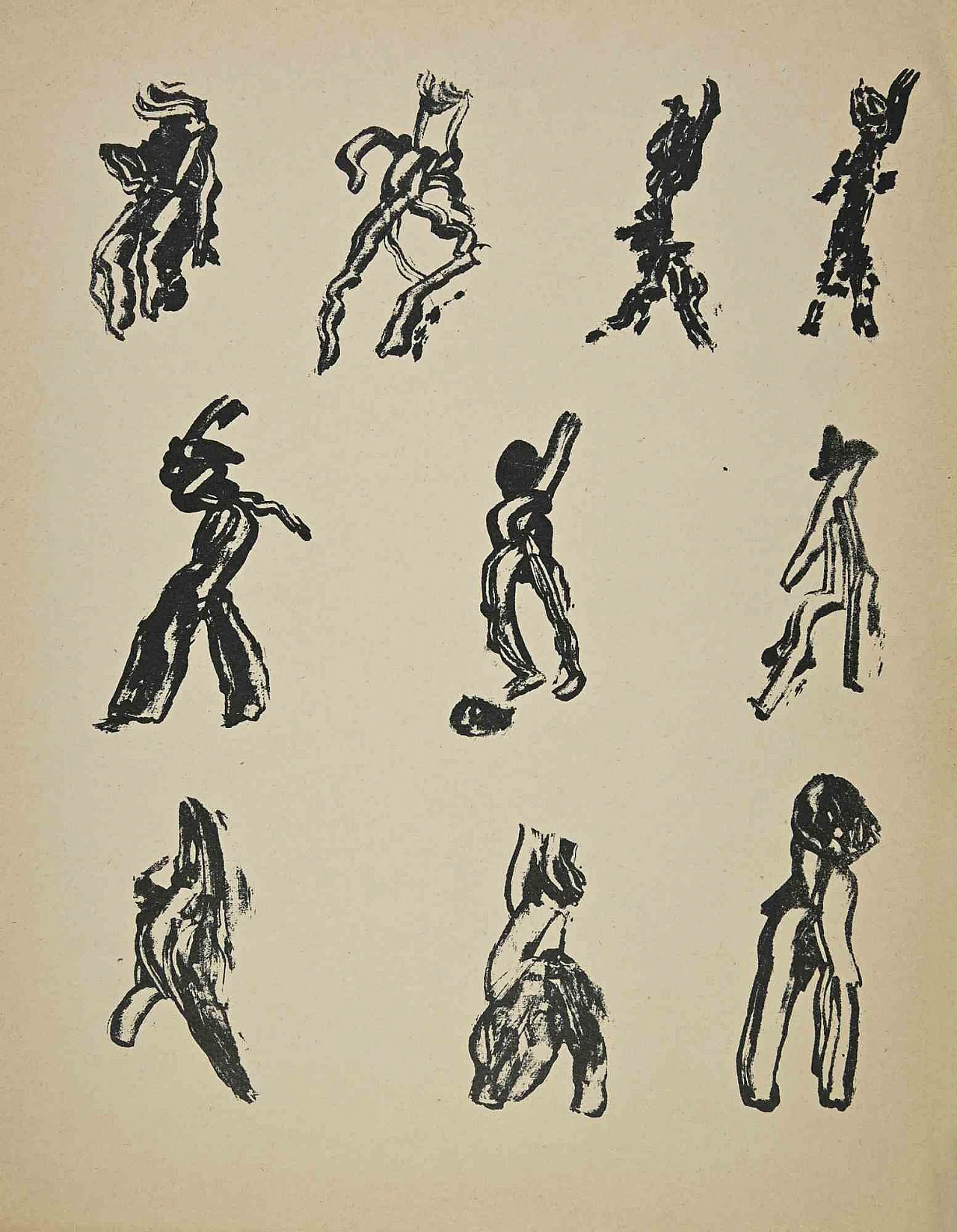 Henry Michaux, personaggi, litografia 1960-1979 1