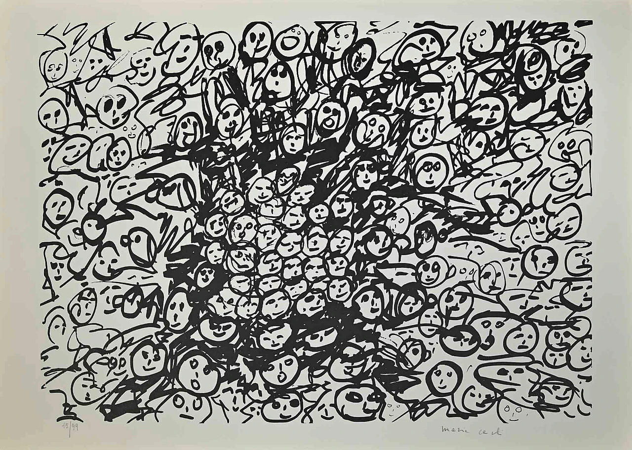 Maria Carli, All Faces, Lithograph 2000s 1