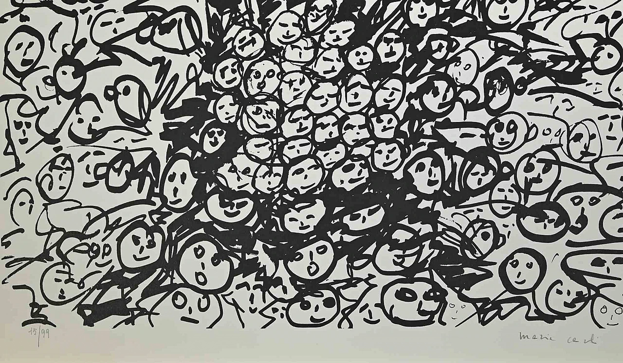 Maria Carli, All Faces, Lithograph 2000s 2