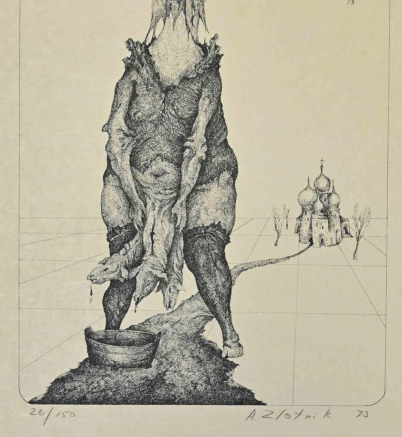 Alexandre Zlotnik, The Lost Way, Lithograph 1960s-1970s 2