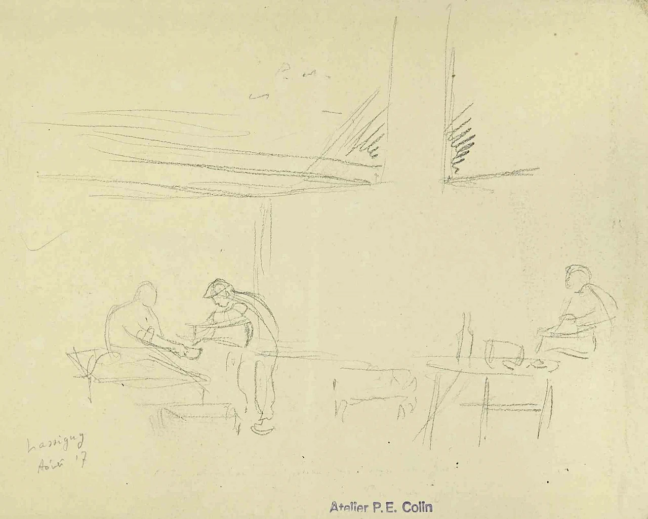 Paul Emile Colin, Nursing  Soldiers, Drawing 2000s 1