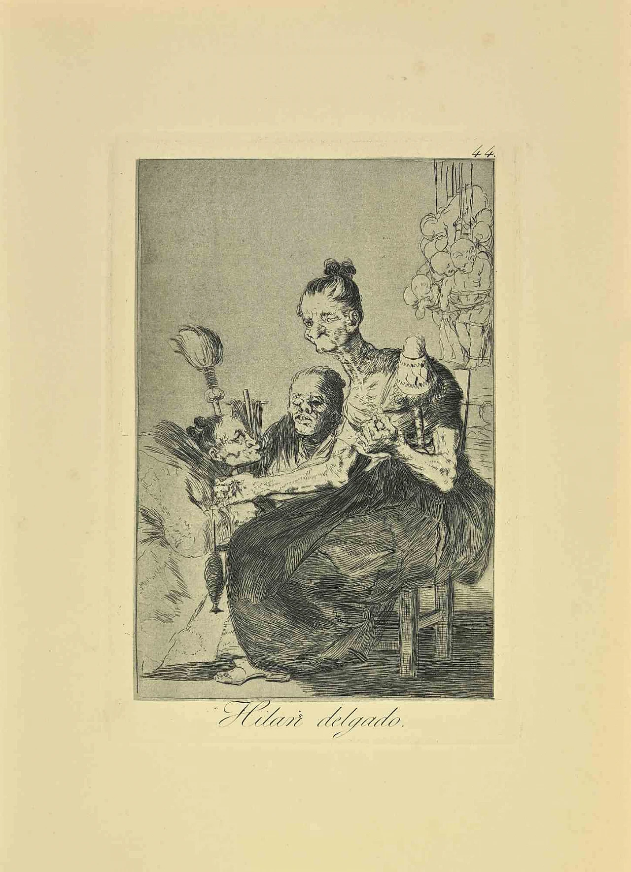 Francisco Josè de Goya y Lucientes, They Spin Finely (Hilan Delgado), Etching Aquatint Drypoint 19th century 1