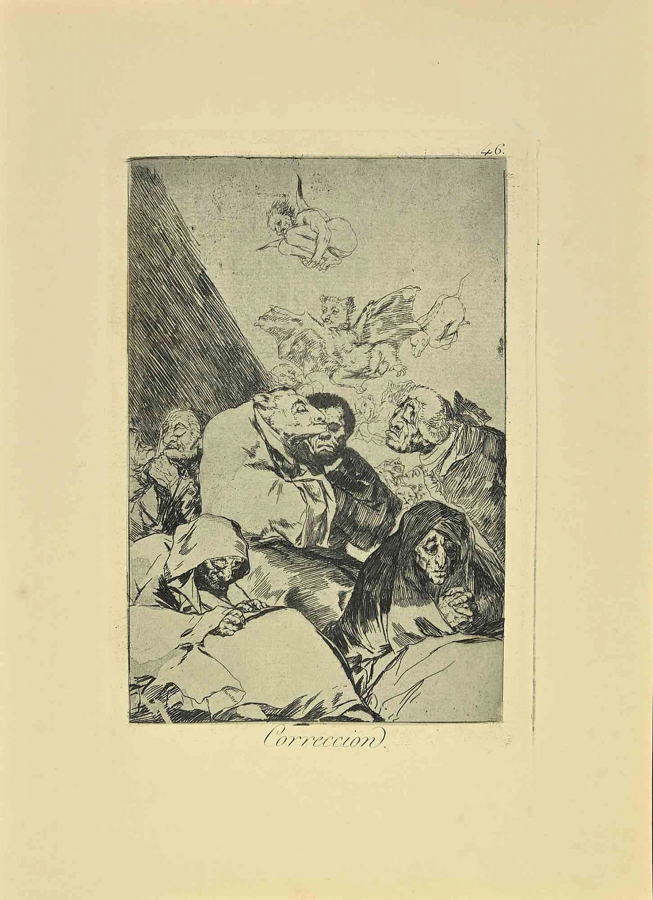Francisco Josè de Goya y Lucientes, Correccion, Etching Aquatint Drypoint 19th century 1