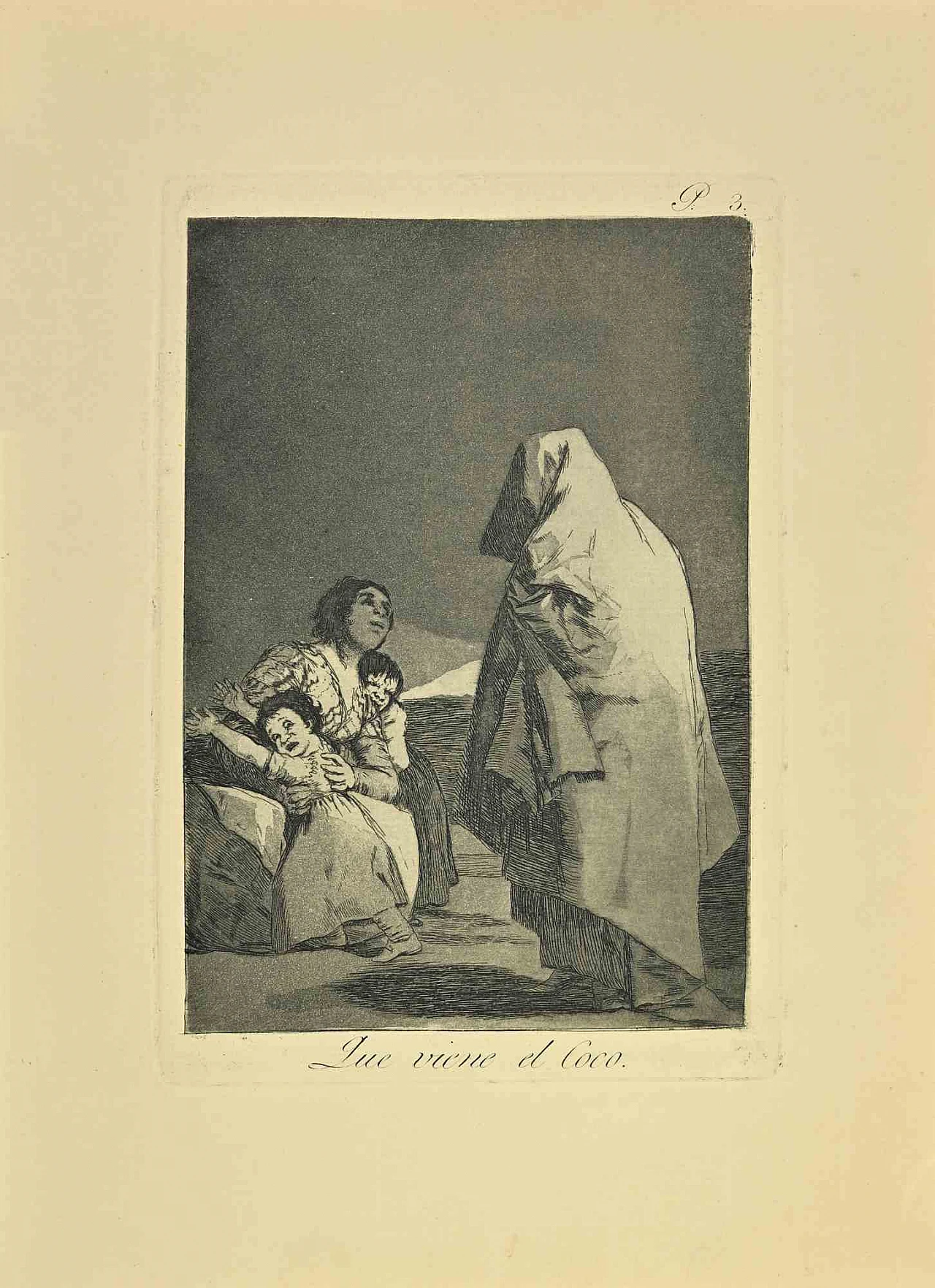 Francisco Josè de Goya y Lucientes, Here Comes the Bogey-Man, Etching Aquatint Drypoint 19th century 1