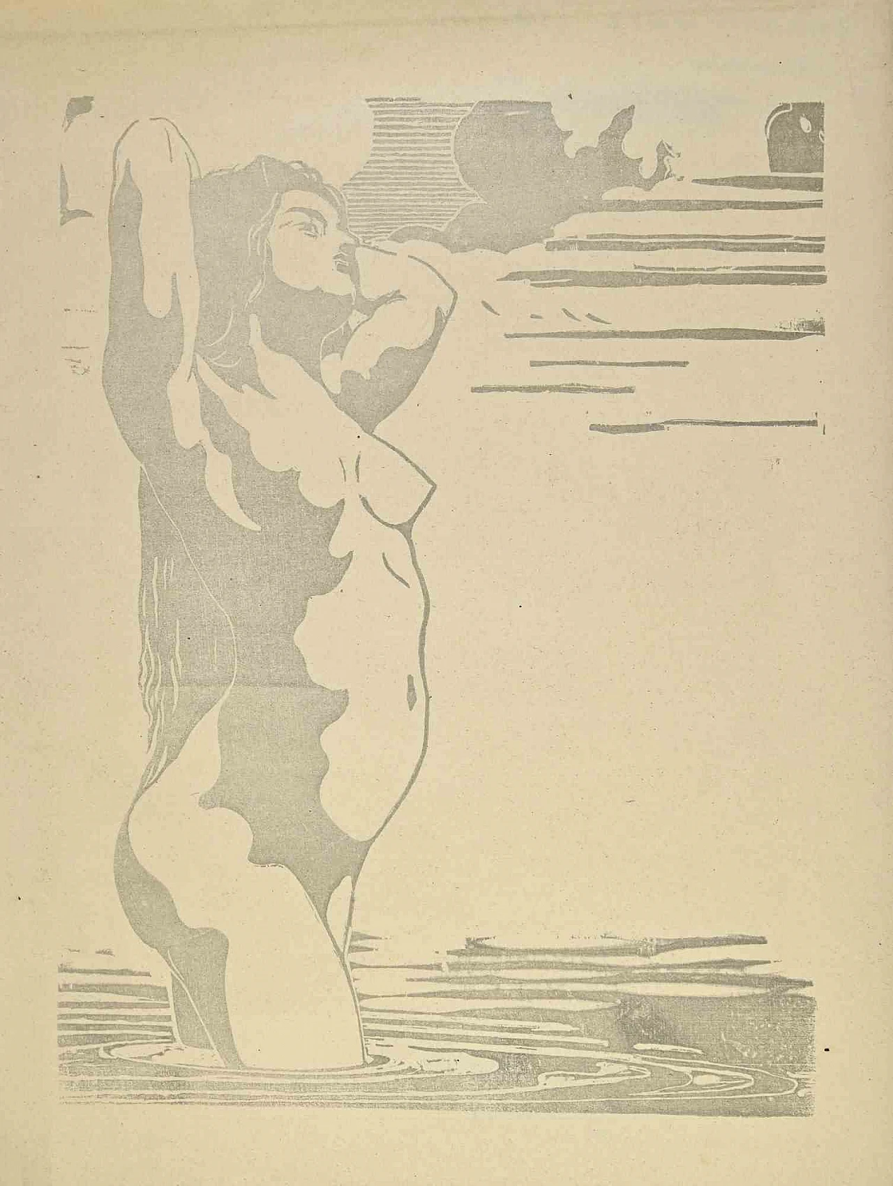 Constant Dratz, Bagnante, Xilografia 1960-1979 1