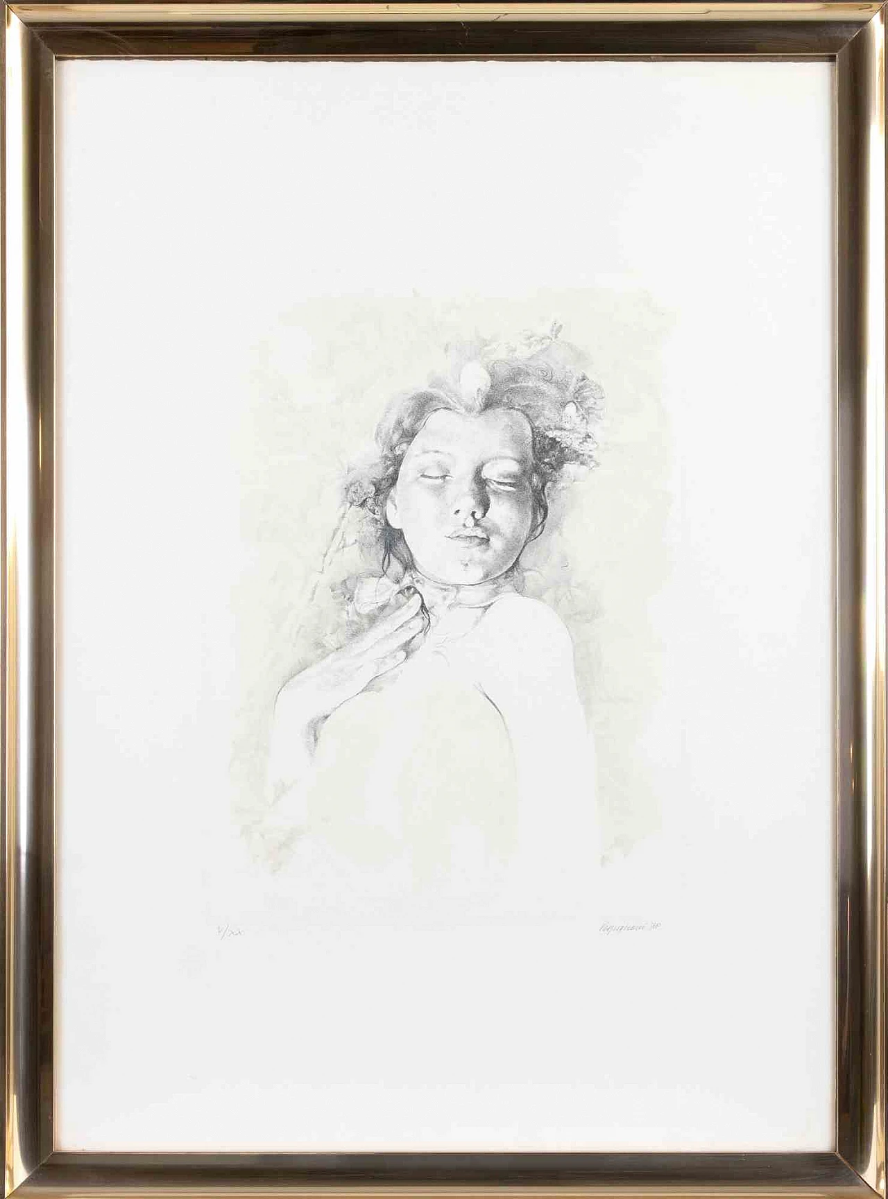 Renzo Vespignani, Ragazza addormentata, Litografia 1960-1979 1