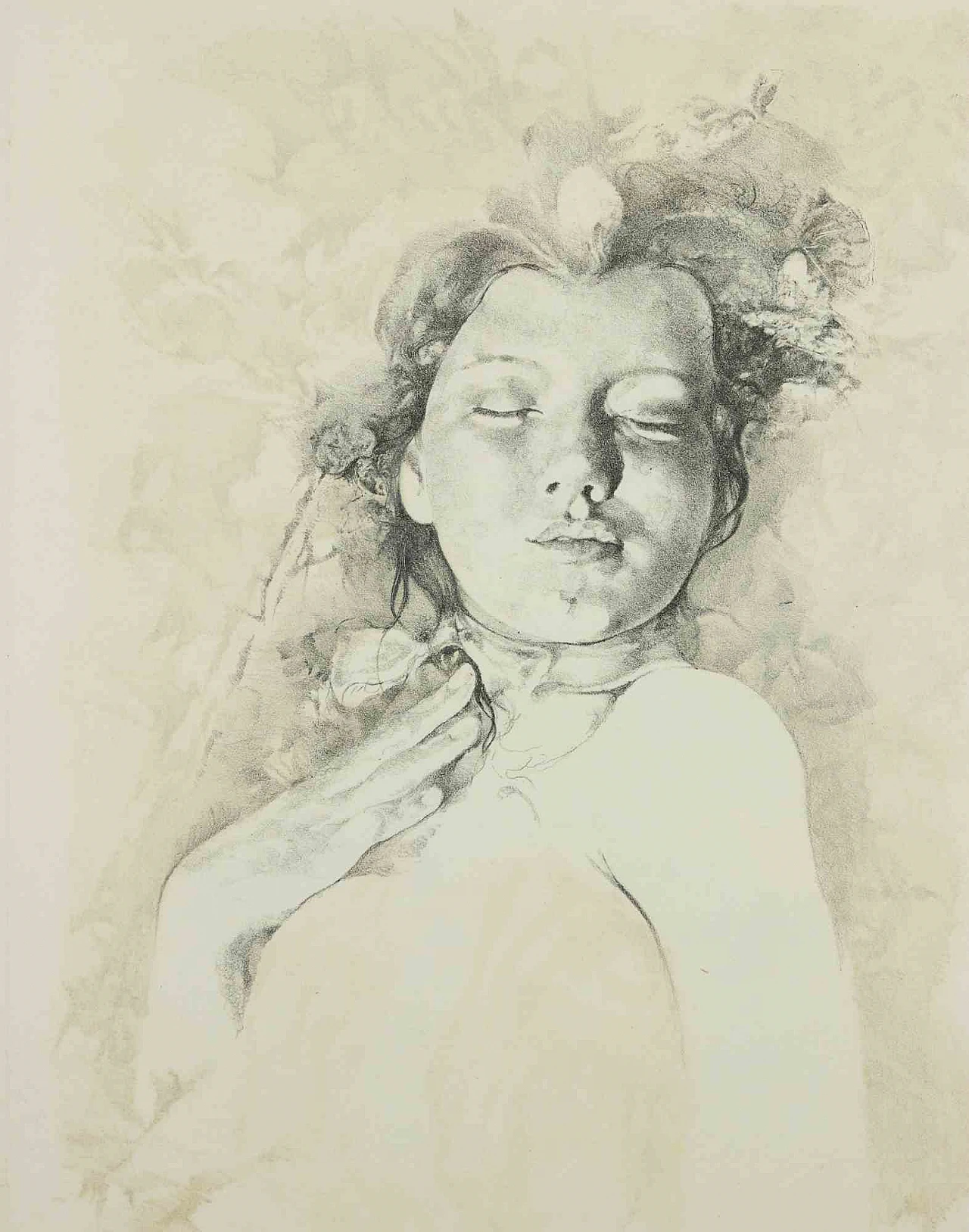 Renzo Vespignani, Ragazza addormentata, Litografia 1960-1979 4