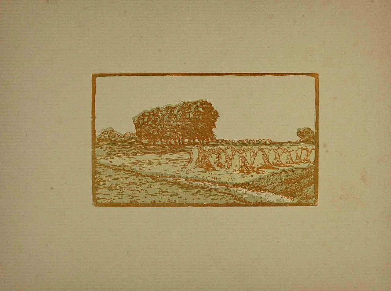 Unknown, French Countryside, Woodcut 2000s 1