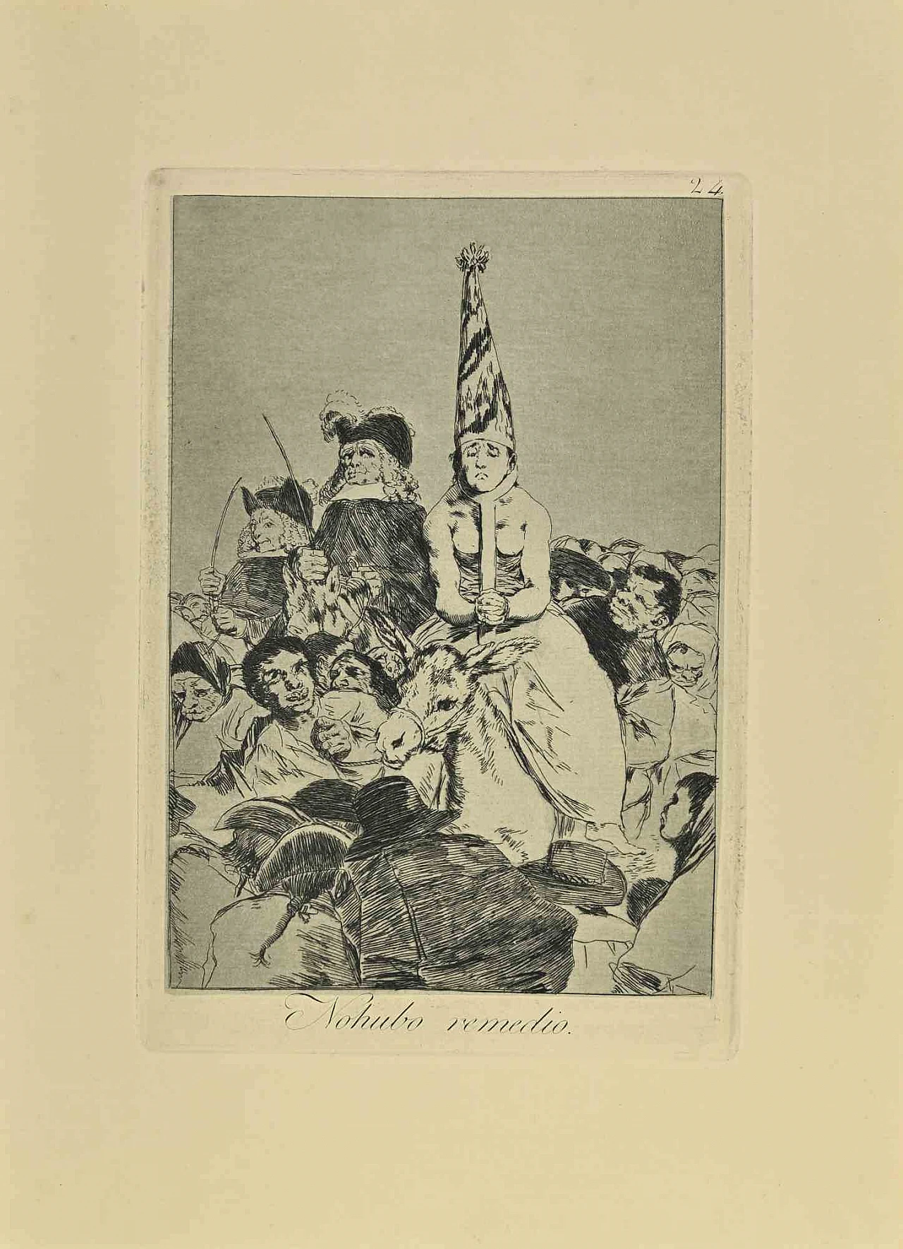 Francisco Josè de Goya y Lucientes, Hubo Remedio, Etching Aquatint Drypoint 19th century 1